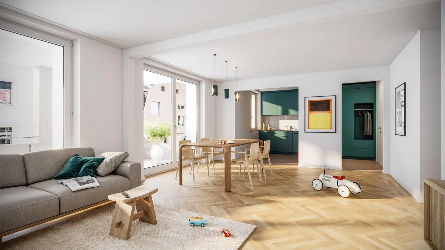 Prima locazione, appartamento esclusivo di 3,5 stanze in uno standard di alta qualità - Foto 2 di 4