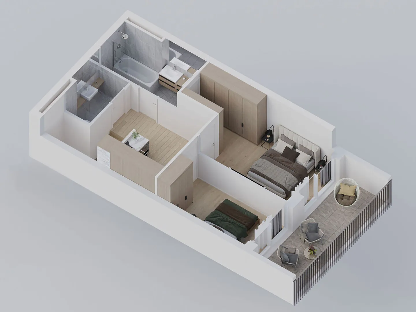 New 3.5-room duplex in the center of Sierre – spacious and urban - Photo 7 of 7