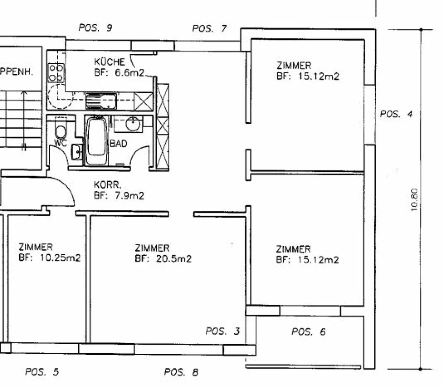 4.5 Zimmer Wohnung - Foto 9 von 9
