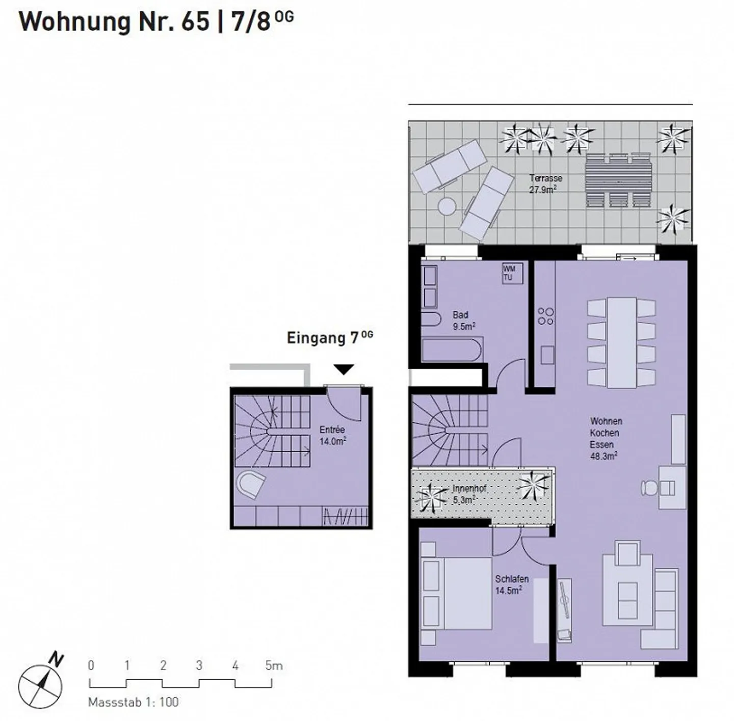 Modernes Duplex-Apartment mit Terrasse - Foto 10 von 10