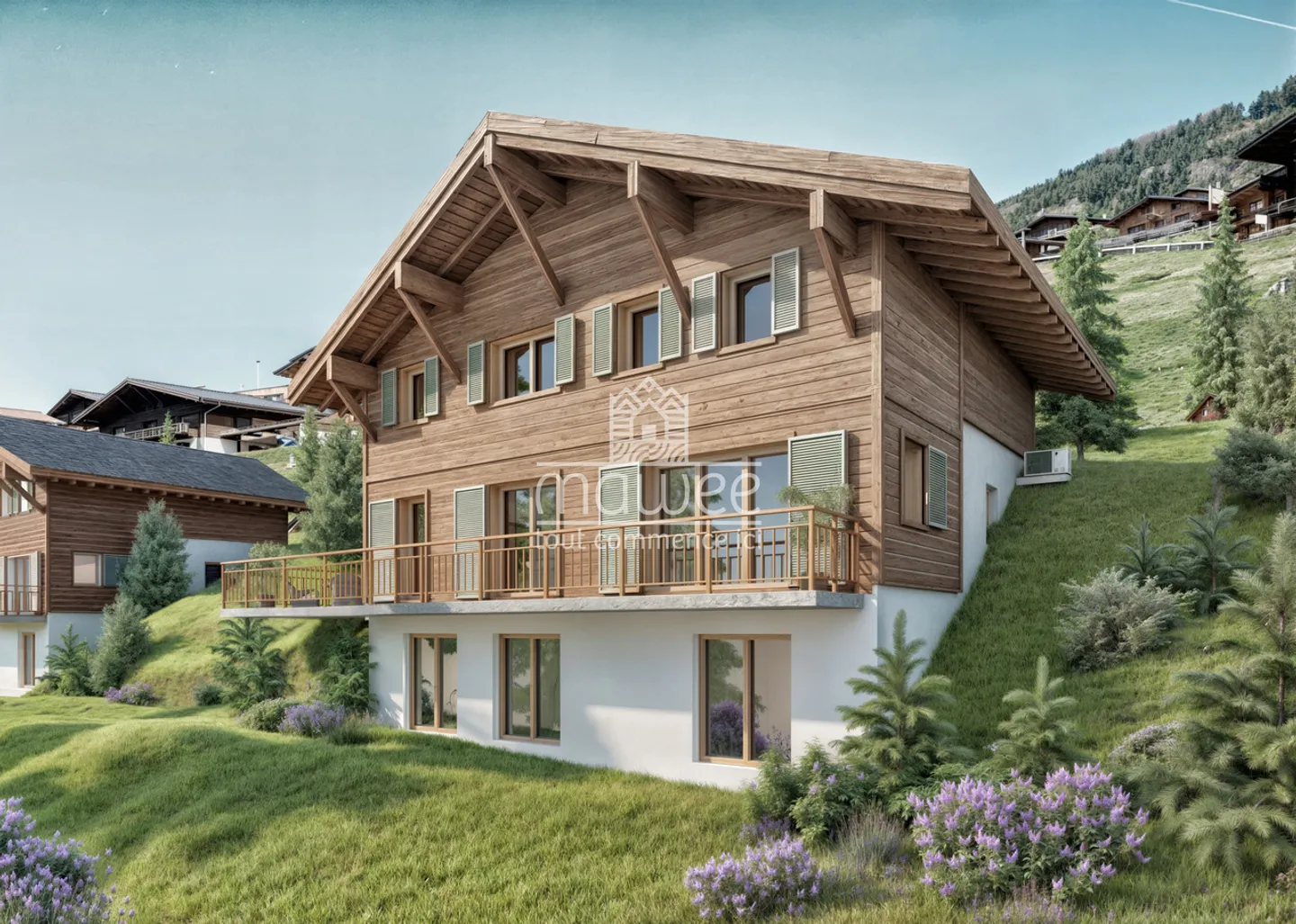 Chalet individuel neuf avec grand balcon et vue dégagée ! - Photo 5 sur 11