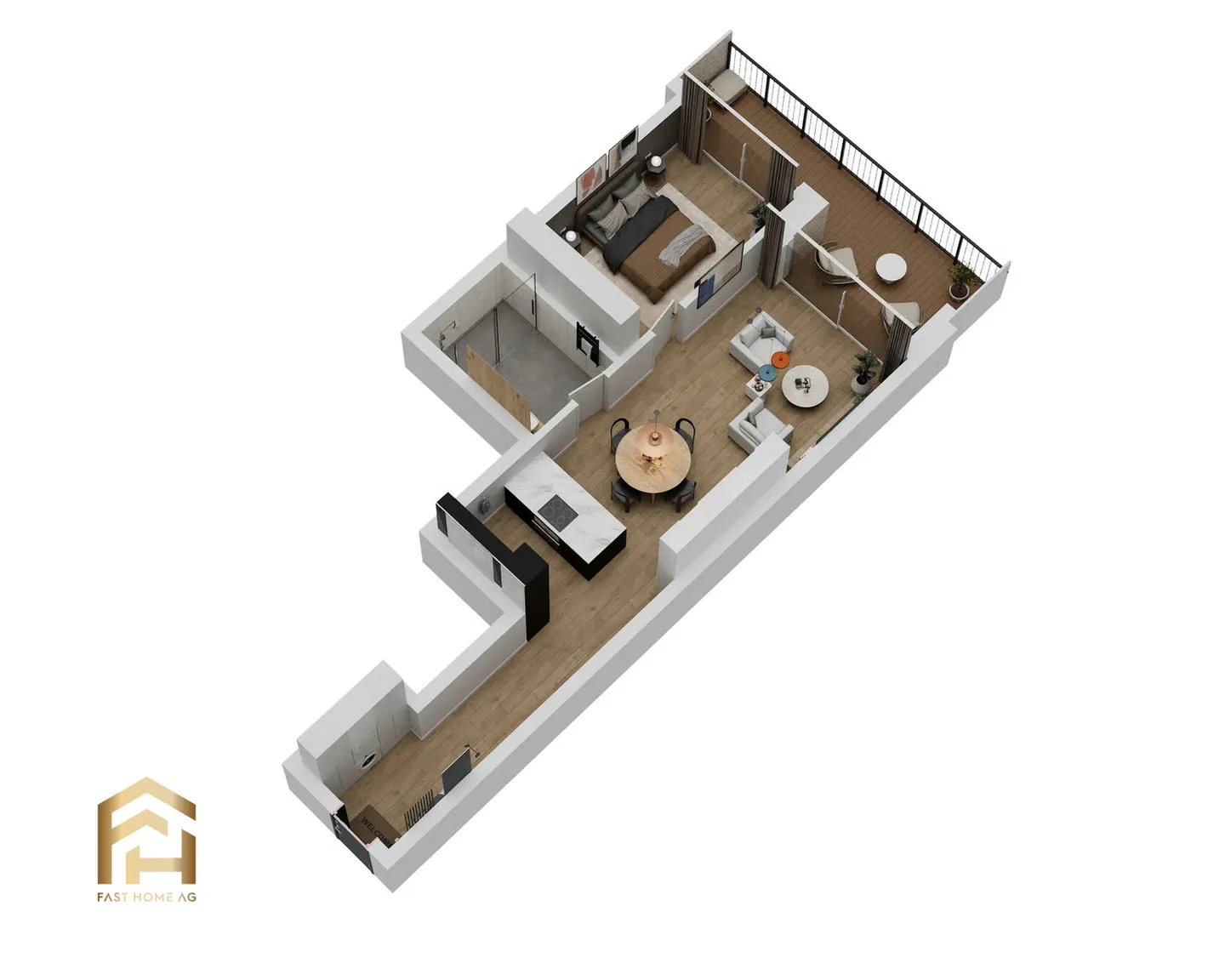 Modernes 2.5-Zimmer-Apartment - Foto 5 von 9