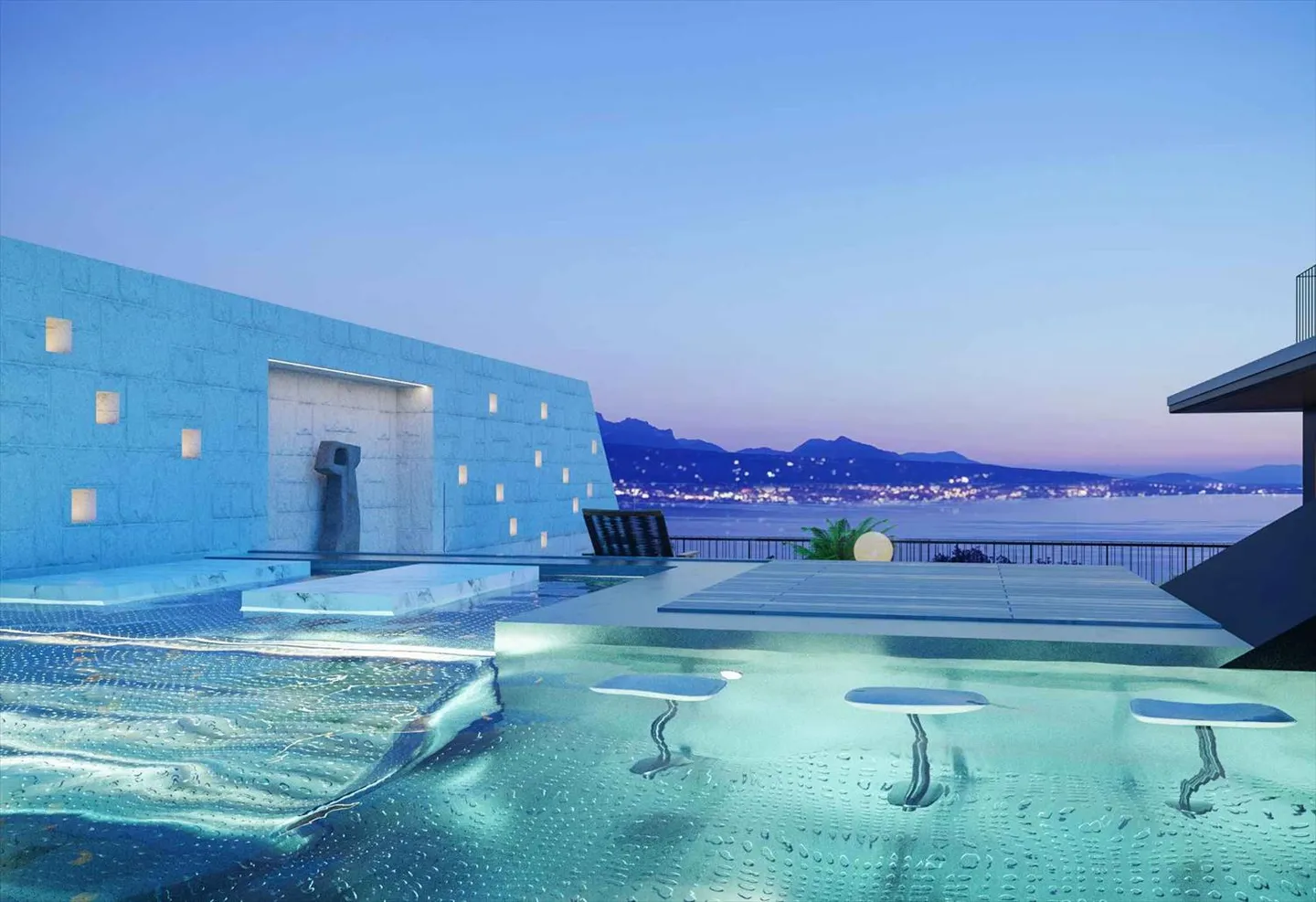 Prächtige Dachwohnung mit Pool - Foto 1 von 12