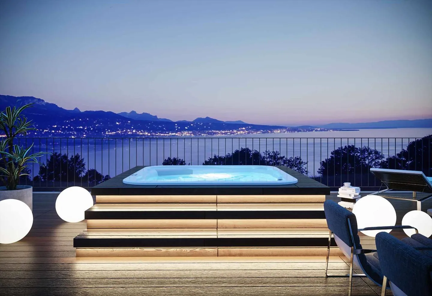 Prächtige Dachwohnung mit Pool - Foto 4 von 12