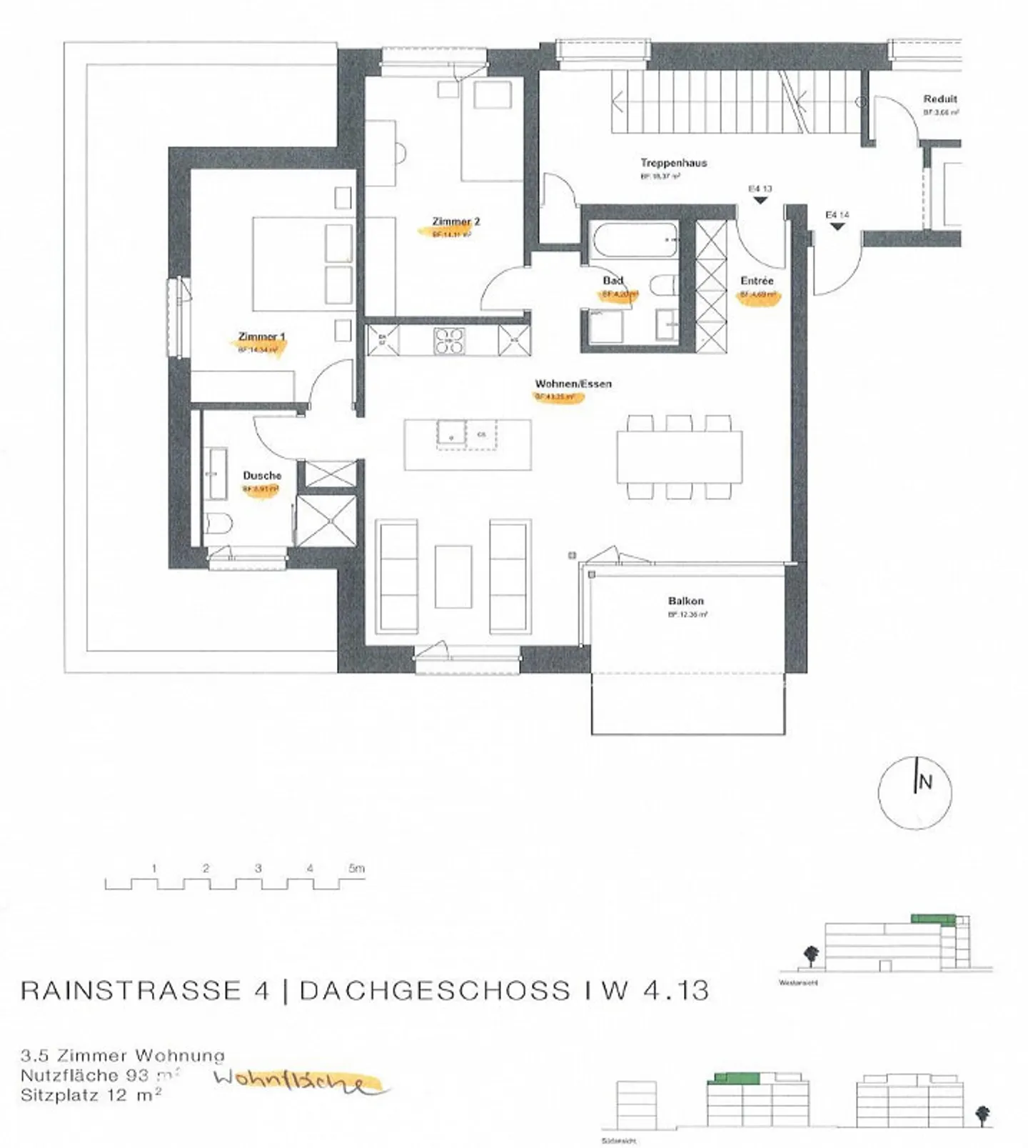 Modernes Attikawohnung mit Balkon - Foto 13 von 13