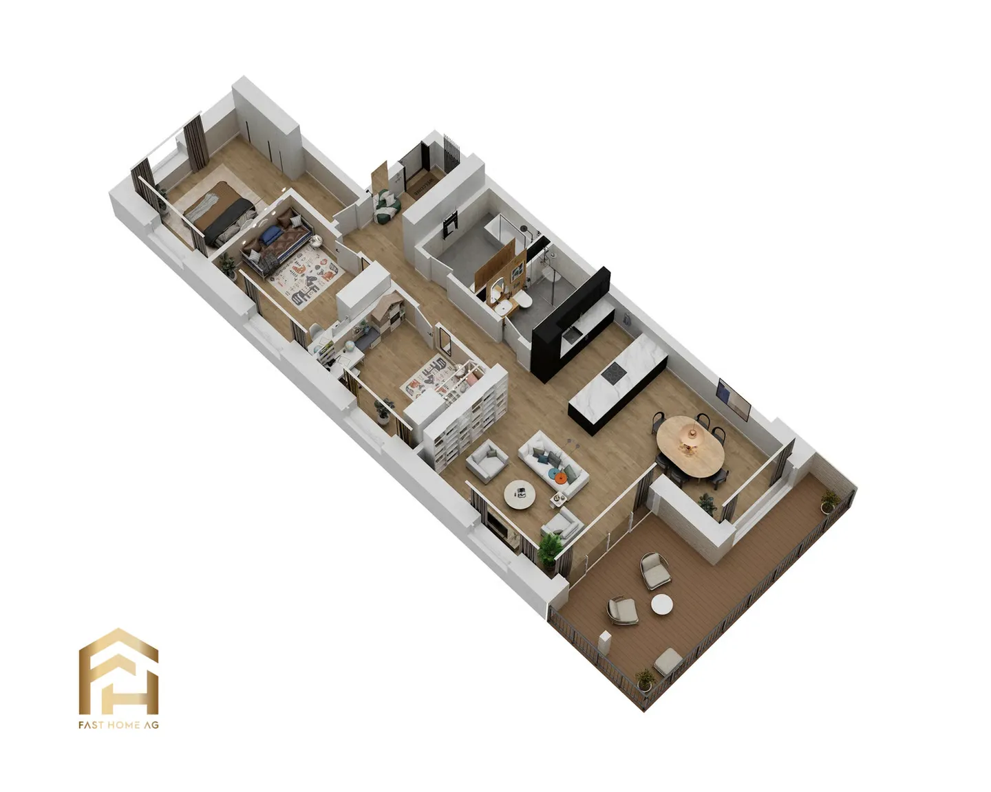 Modernes 4.5 Zimmerwohnung - Foto 4 von 9