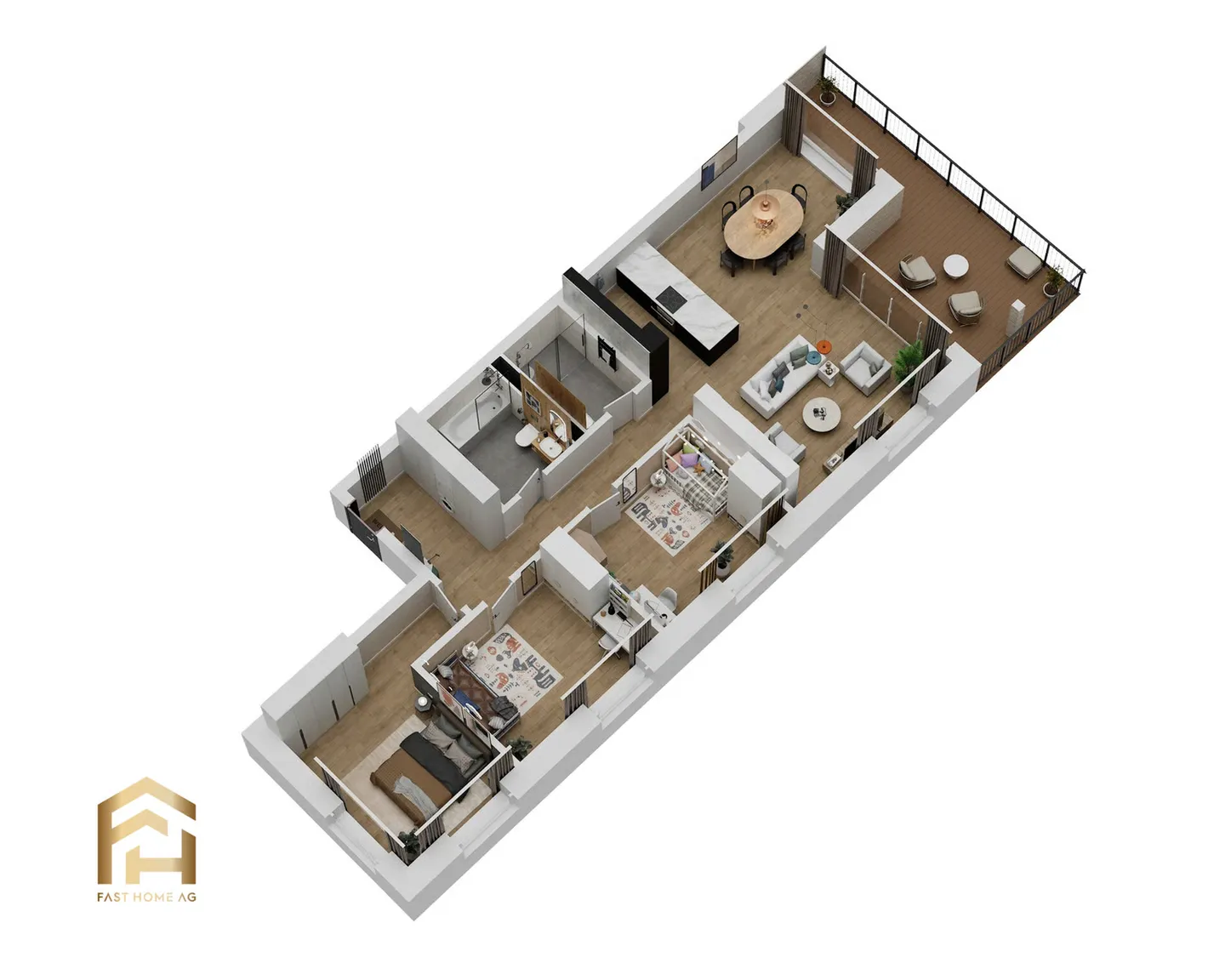 Modernes 4.5 Zimmerwohnung - Foto 5 von 9