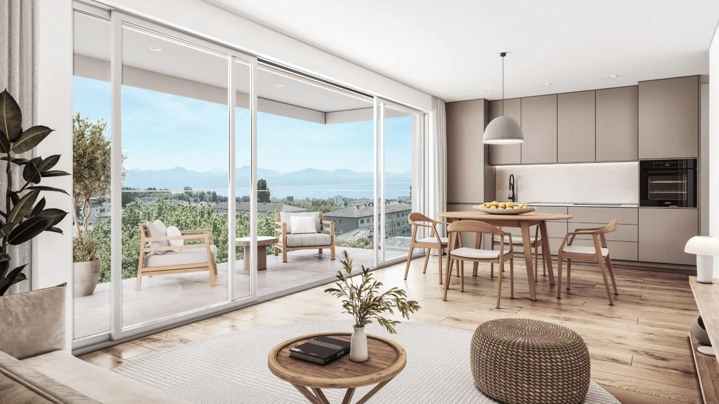 AUREALAGO - Neue 2,5-Zimmer-Wohnung mit Balkon · Unverbaute Aussicht · Prilly - Foto 1 von 3