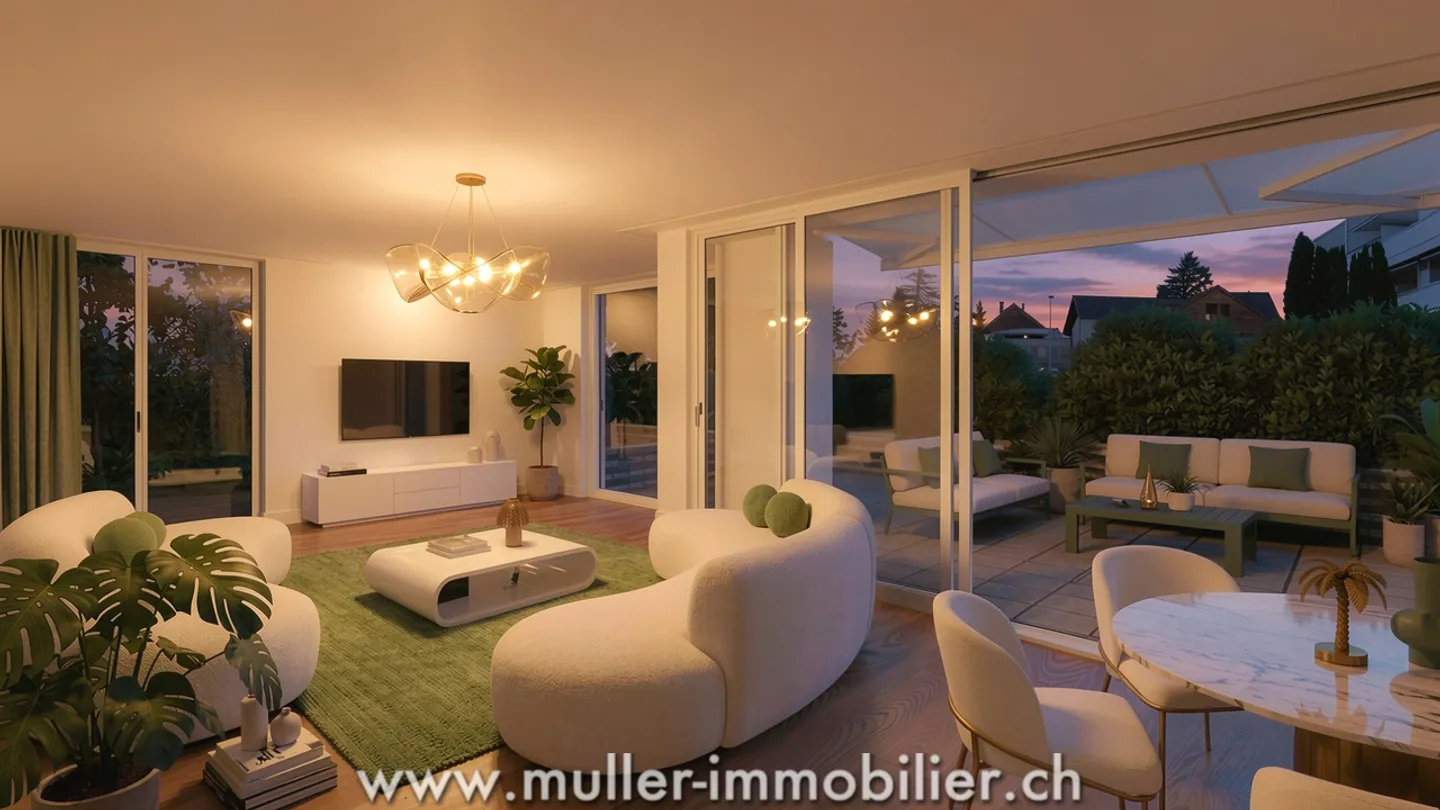 Geräumige 5.5-Zimmer-Wohnung mit Terrasse und Garten, 5 Minuten von Romont entfernt - Foto 2 von 12