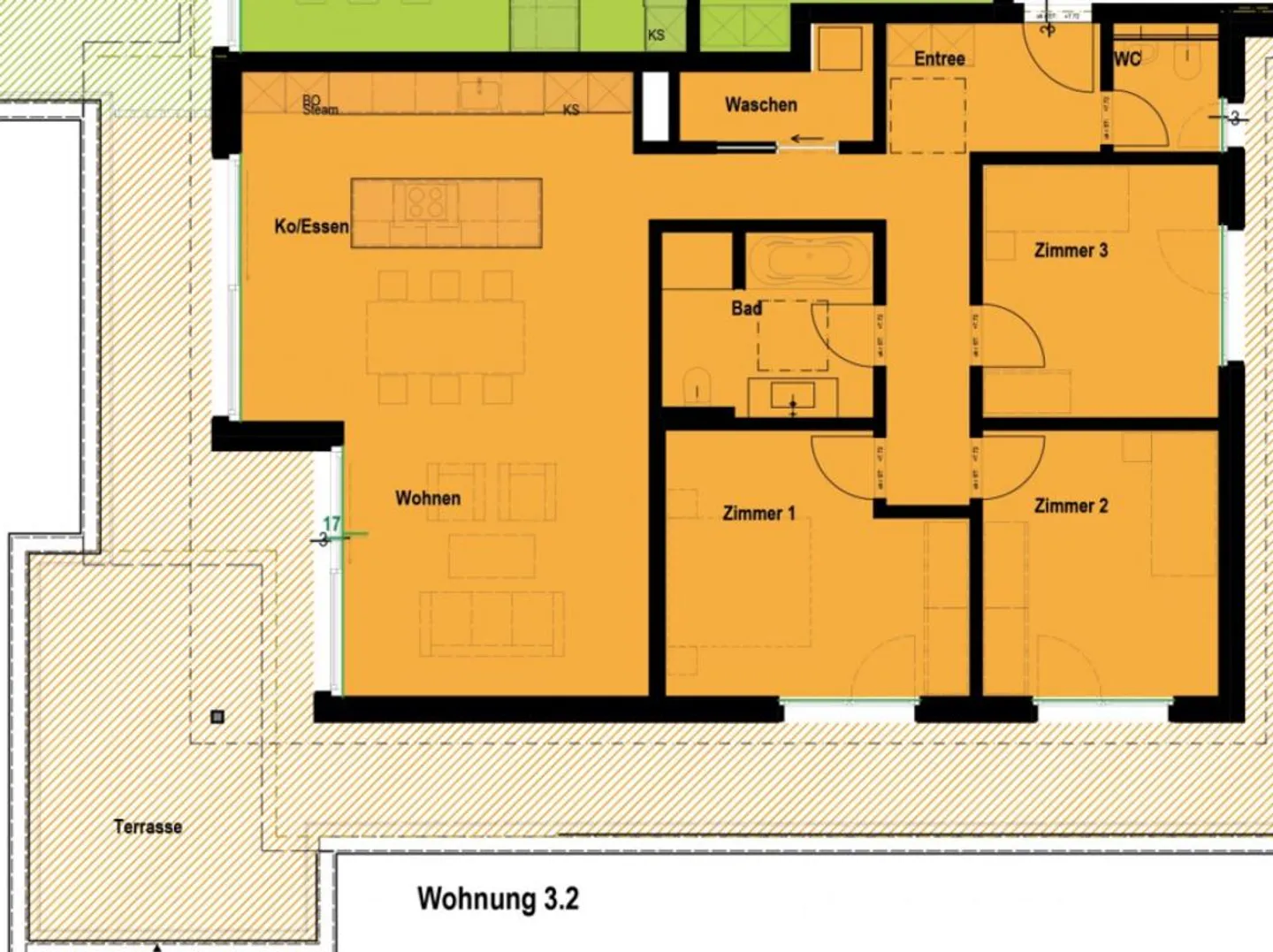 Moderno Appartamento Attico 4.5 in un Quartiere Tranquillo di Colore Rosso - Foto 7 di 7