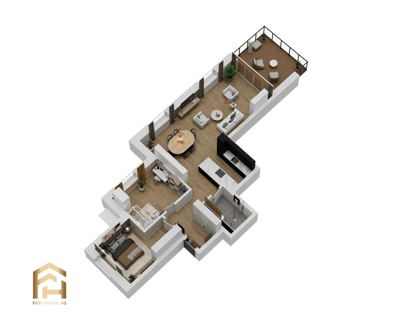 Modernes 3.5 Zimmerapartment - Foto 3 von 9