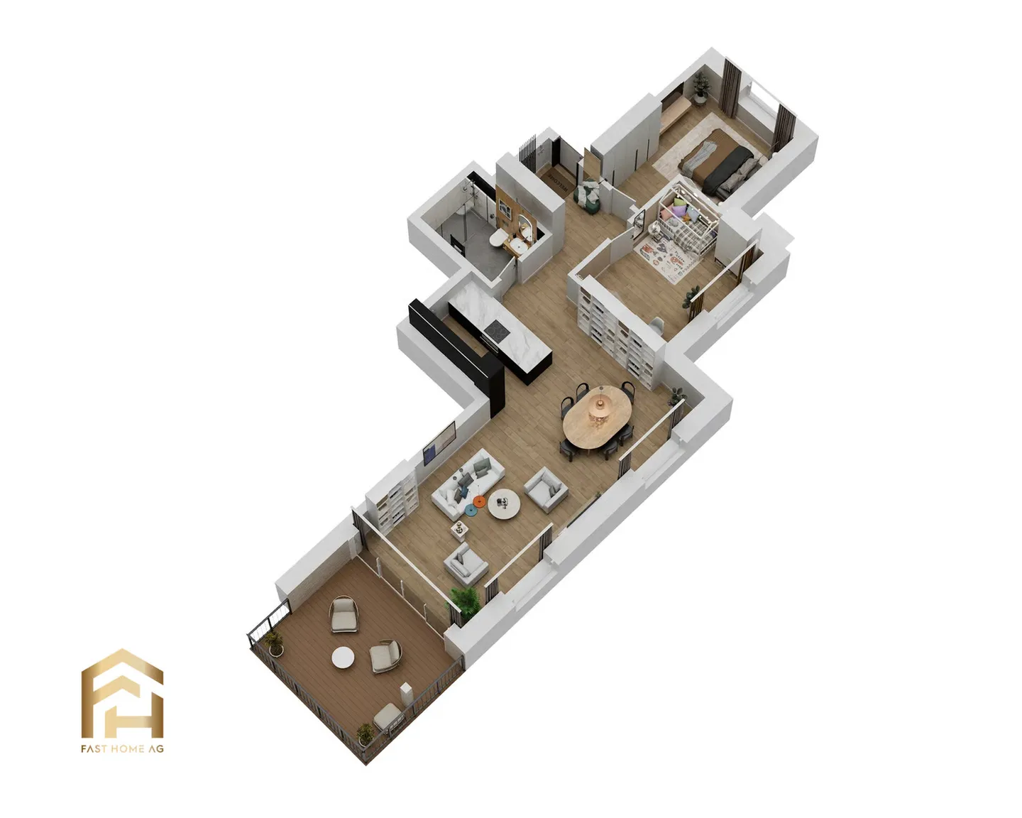Modernes 3.5 Zimmerapartment - Foto 5 von 9