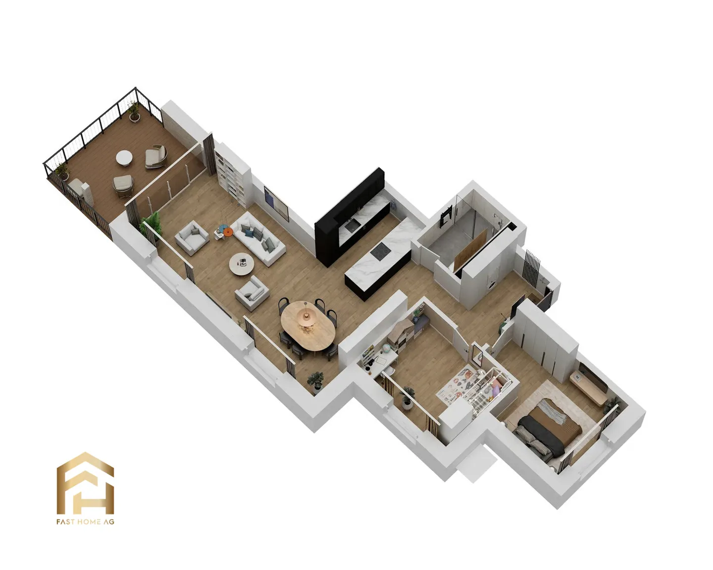 Modernes 3.5 Zimmerapartment - Foto 6 von 9