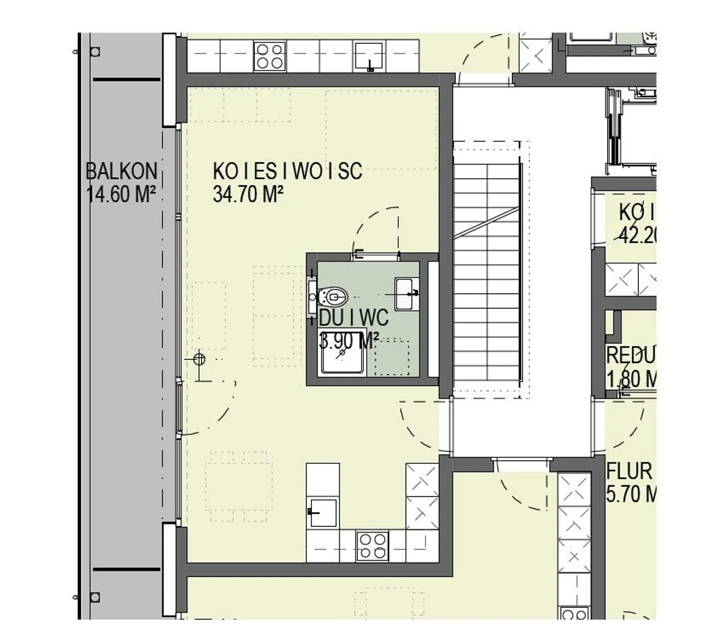 Charmante appartement 1.5 pièces à louer à Sulgen - Photo 6 sur 6