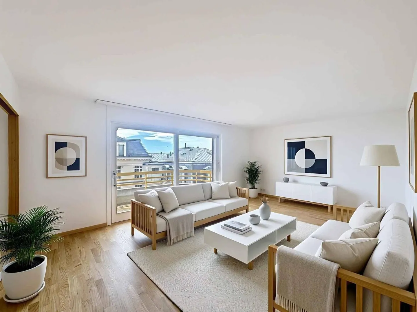At the top floor - Large 3.5 rooms on 1 level of 79 m2 + balcony - Photo 1 of 13