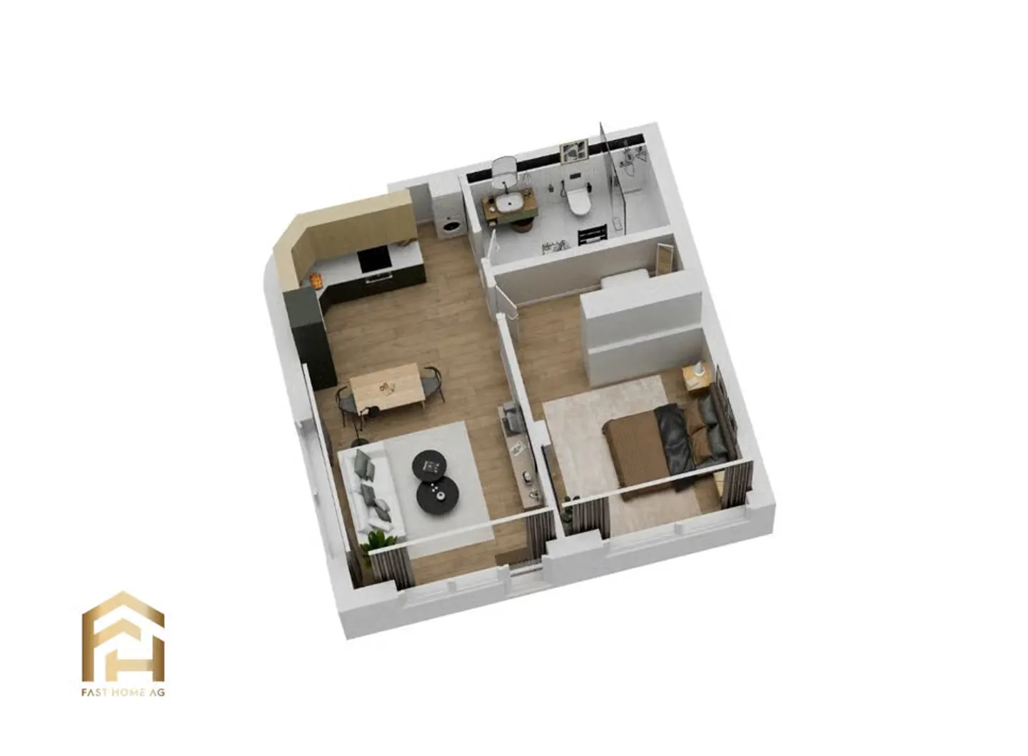 Appartement moderne 2.5 pièces à Naters - Première occupation - Photo 8 sur 12
