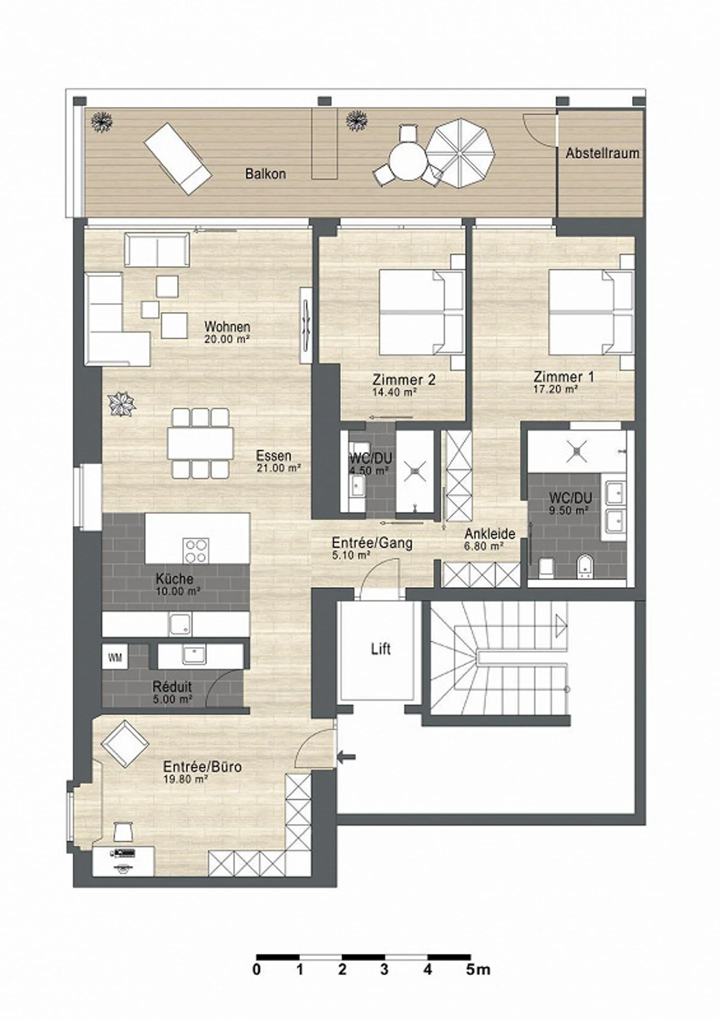 Idéal pour les célibataires et les couples : Appartement spacieux et moderne de 3,5 pièces - Photo 5 sur 6