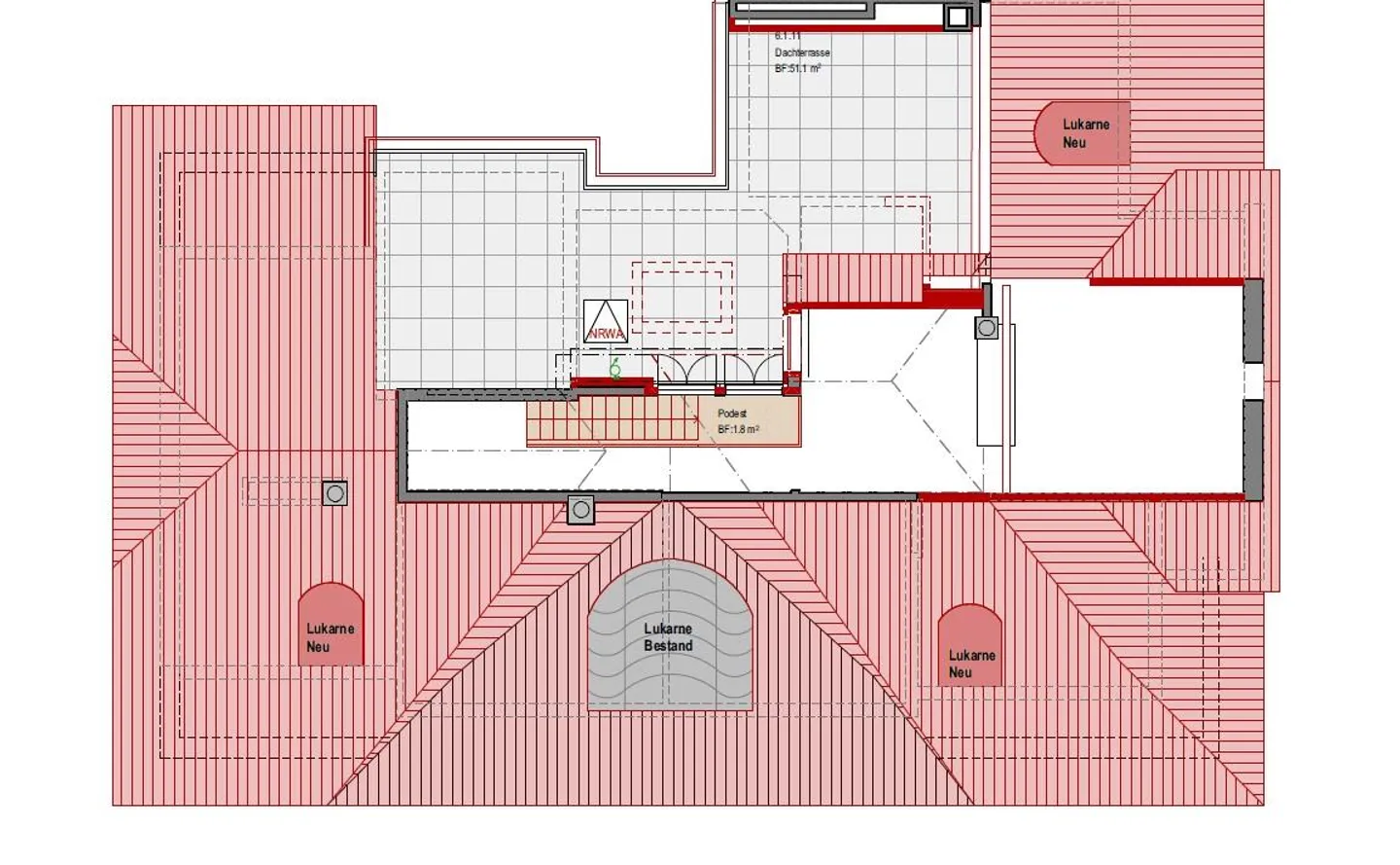 Appartamento attico completamente ristrutturato di 5,5 stanze con terrazza sul tetto su Lucerna - Foto 3 di 12