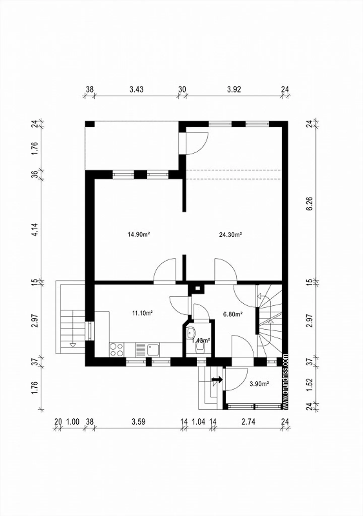 4.5-room house in a quiet single-family home neighborhood ideal for a family - Photo 13 of 15