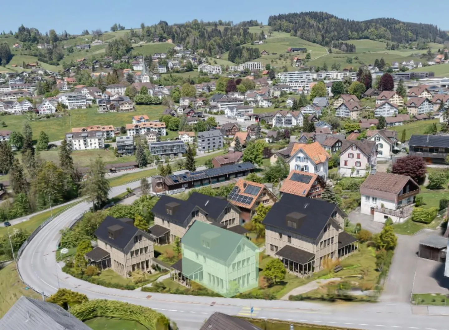 NOUVEAU : Maison individuelle de 6,5 pièces avec accès direct au garage souterrain dans le quartier familial « Bächli » Teufen (Maison D) - Photo 1 sur 13