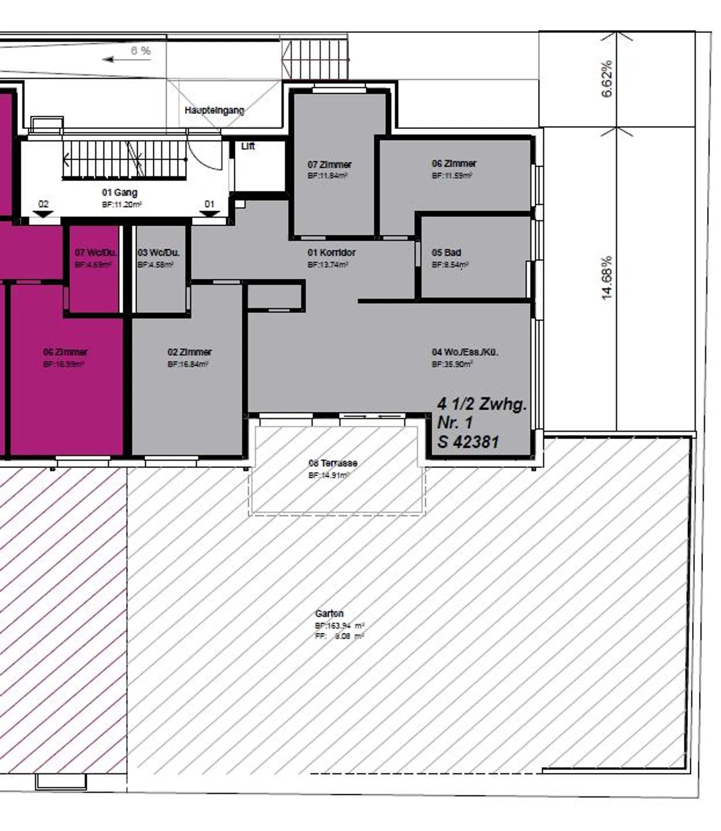 Nouvel appartement attrayant de 4,5 pièces au rez-de-chaussée avec grand jardin - Photo 8 sur 8