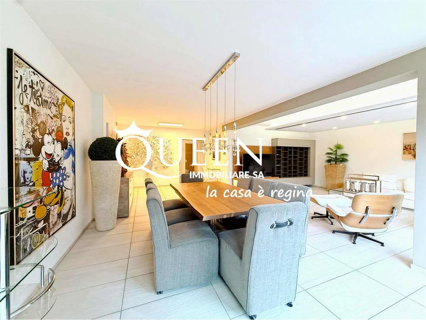 Origlio: möblierte Penthouse 4.5 Zimmer, 220 qm, mit Terrassen, Pool, c - Foto 8 von 12