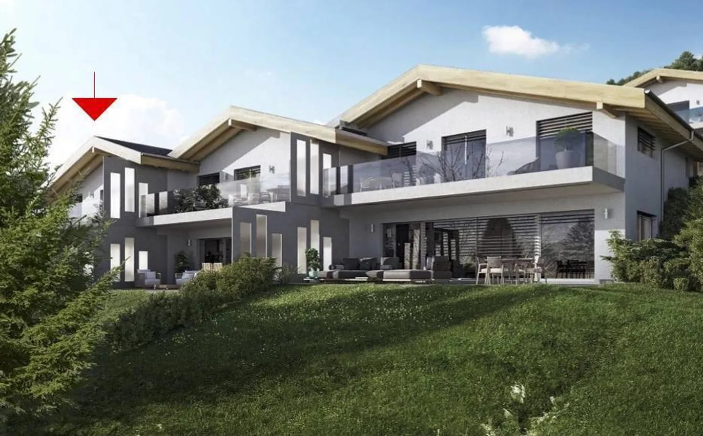 Anliegende Villa 4,5 Zimmer in Vex - Foto 2 von 12