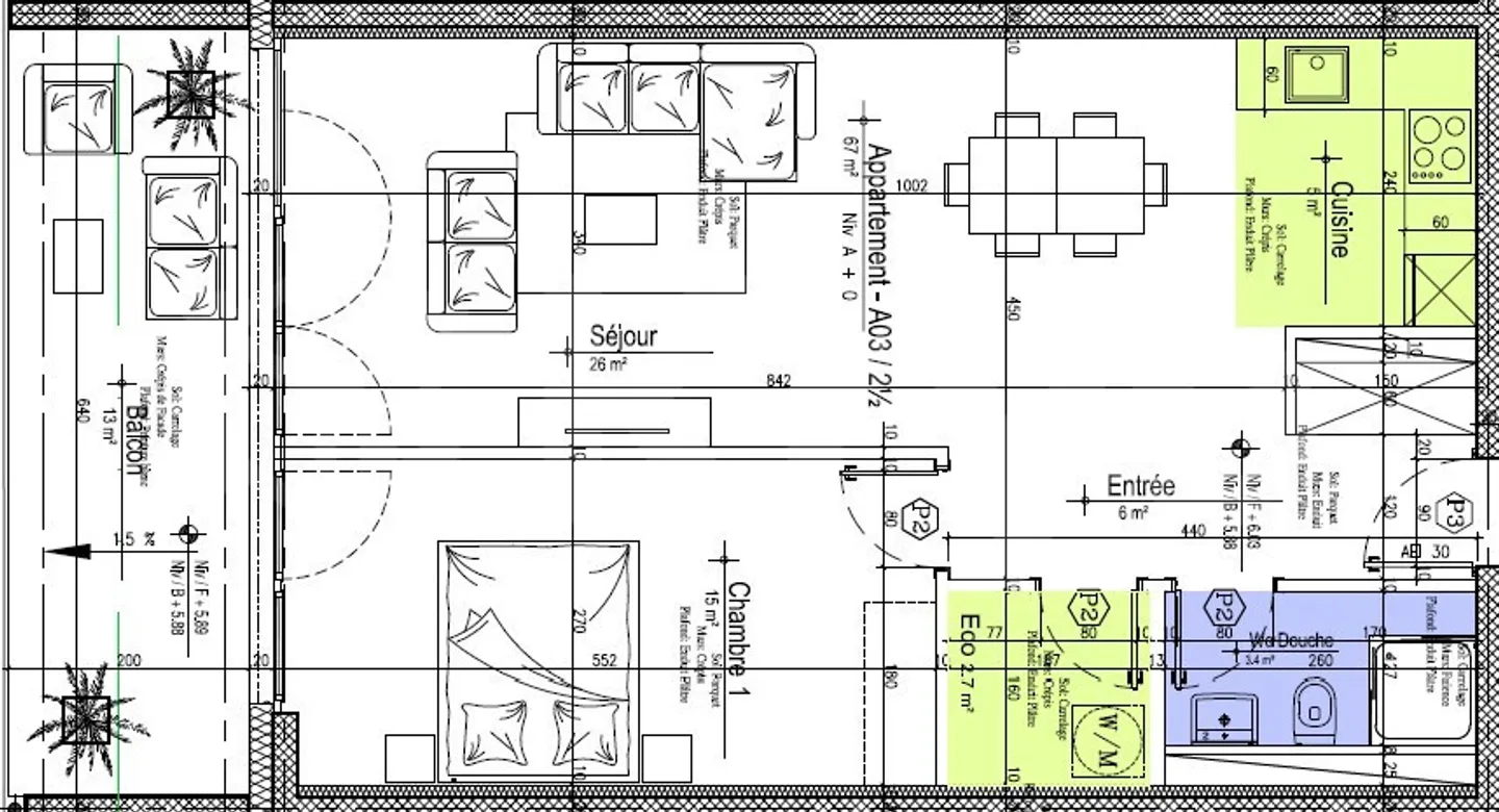 APPARTEMENT SPACIEUX DE 2,5 PIÈCES - Photo 4 sur 5