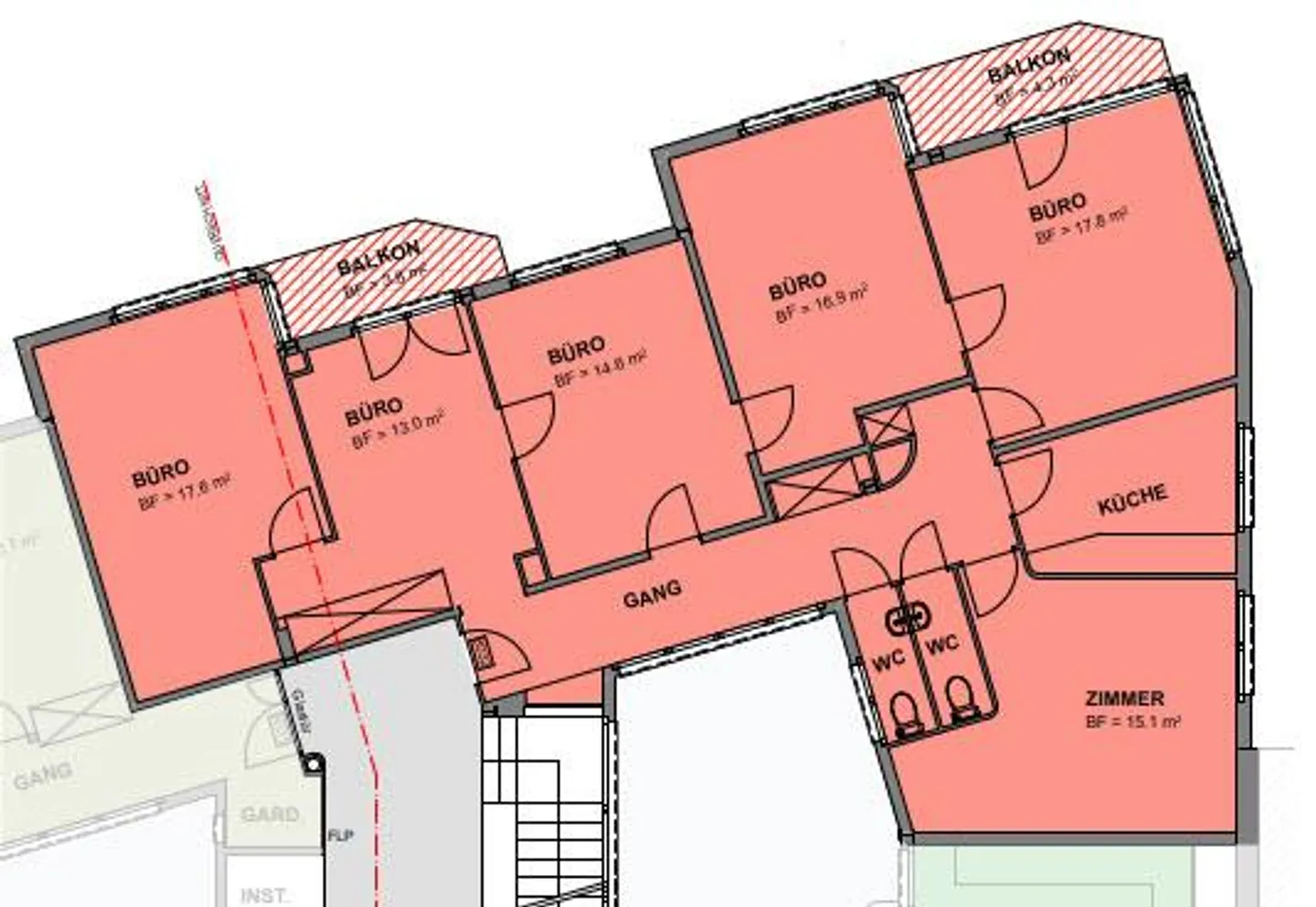 Zentrale Bürofläche in Zug - Foto 8 von 8
