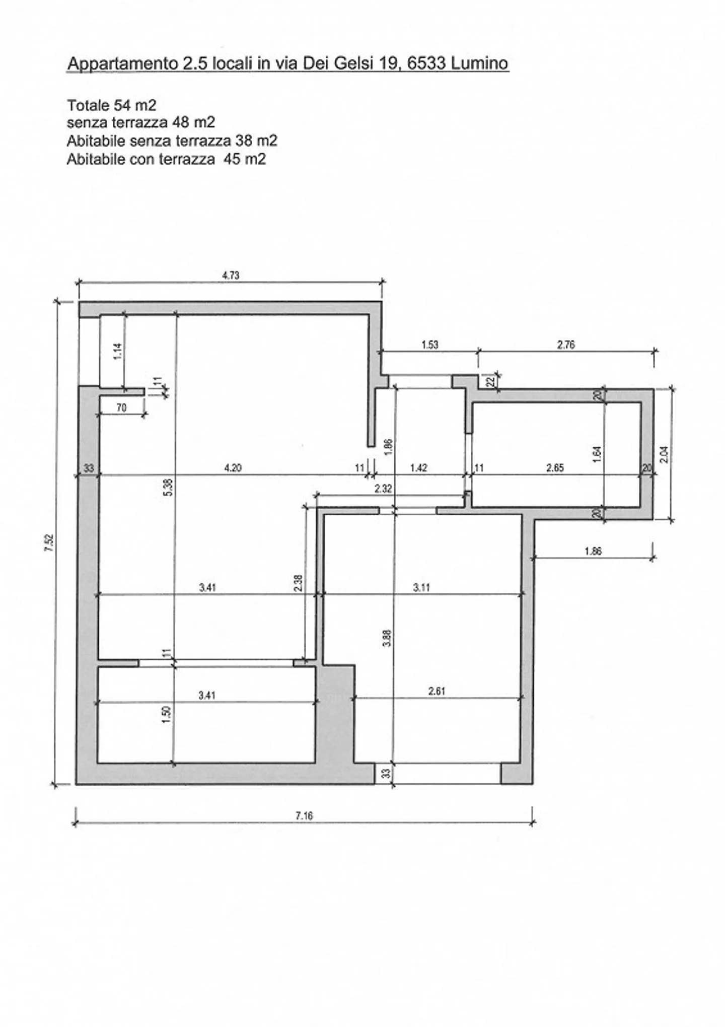 Appartement 2,5 pièces à Lumino - Photo 6 sur 6