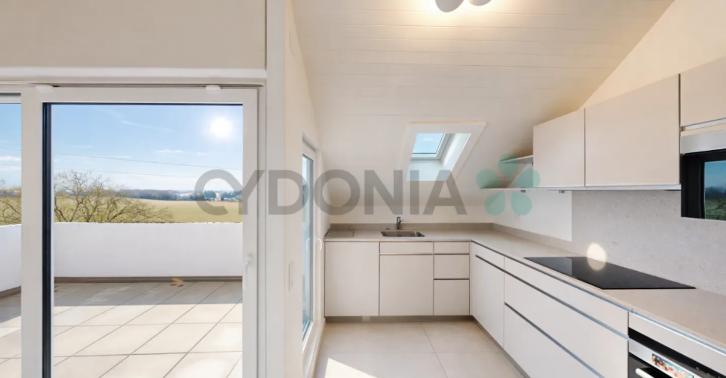 Duplex-Penthouse mit 3,5 Zimmern, Terrasse und Balkon in Perly - Foto 2 von 12