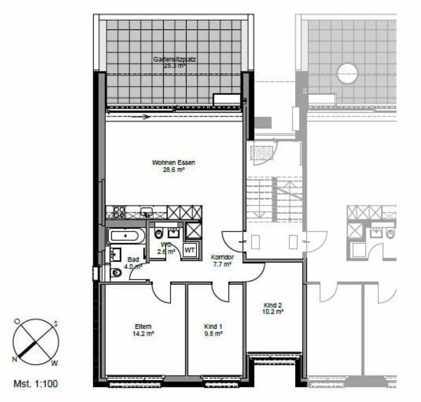 Appartement de jardin moderne de 4,5 pièces dans un emplacement central à Brugg - Photo 6 sur 6