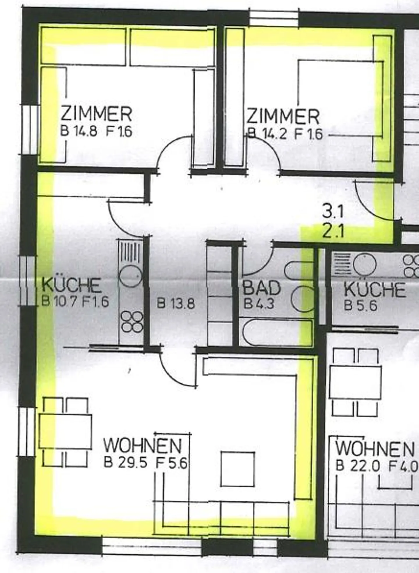Appartamento attraente di 3,5 stanze in centro - Foto 6 di 6