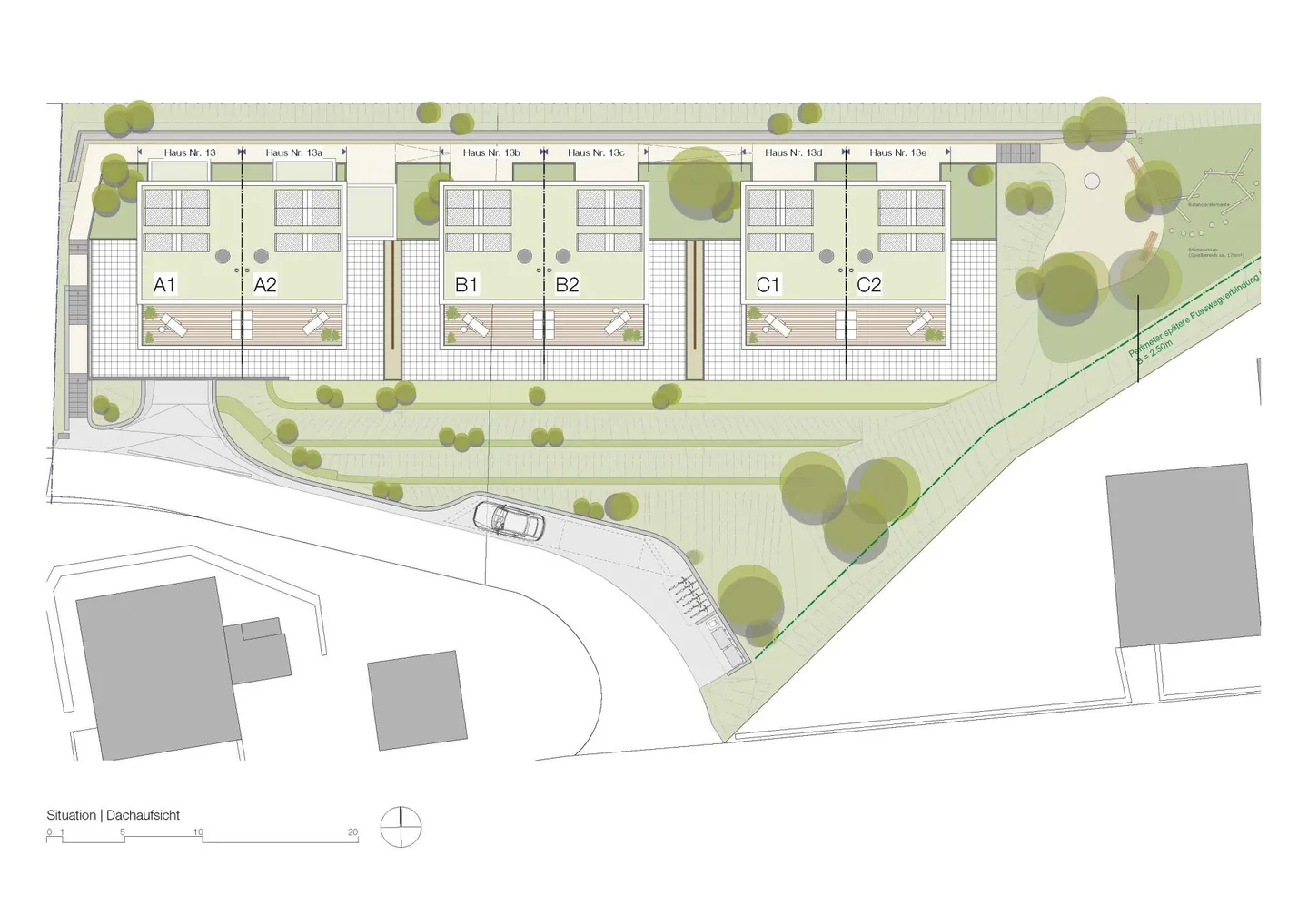 Vue panoramique - Nouvelle construction de 3 maisons individuelles jumelées à Neuenegg - Photo 6 sur 12