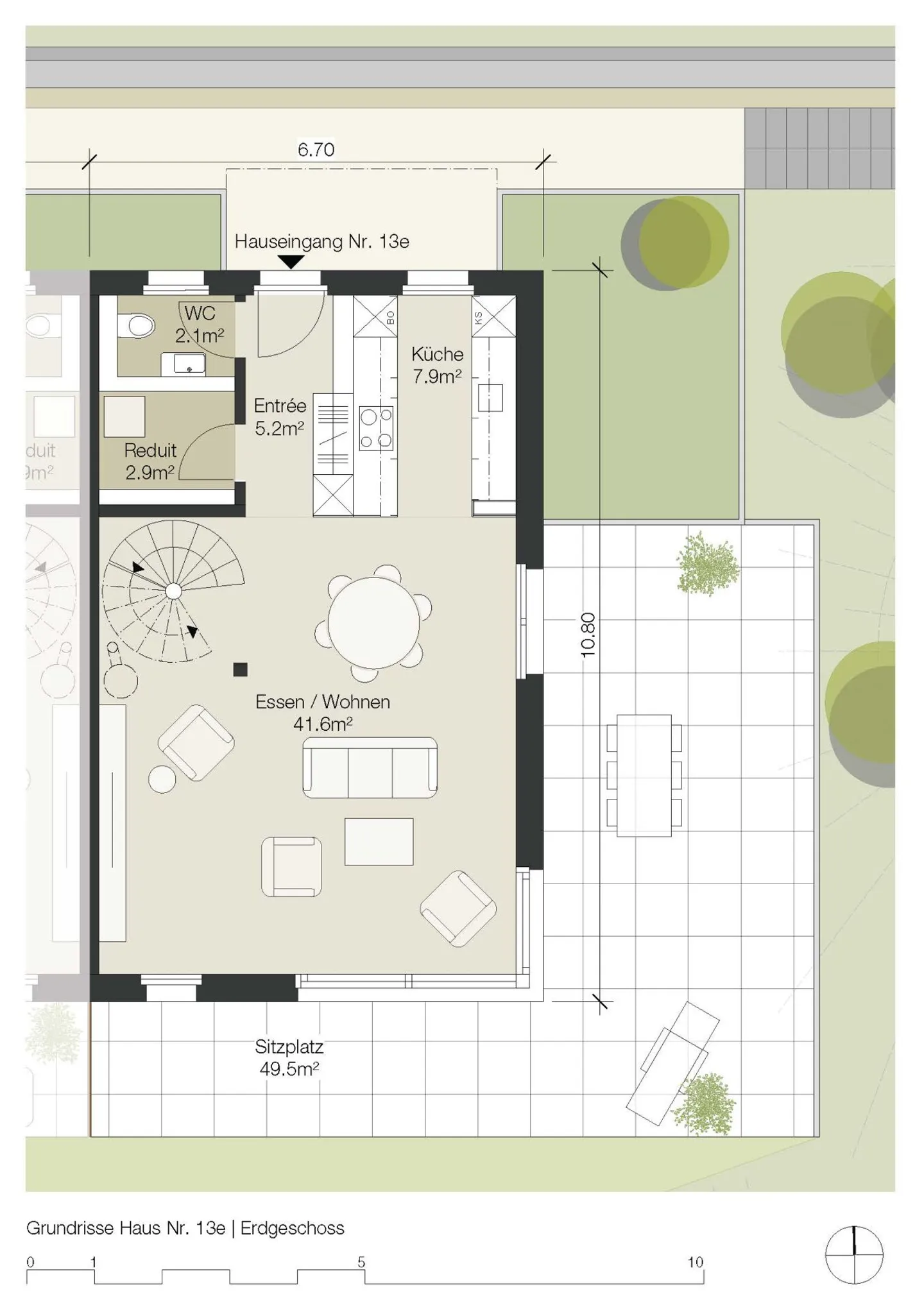 Vue panoramique - Nouvelle construction de 3 maisons individuelles jumelées à Neuenegg - Photo 7 sur 12