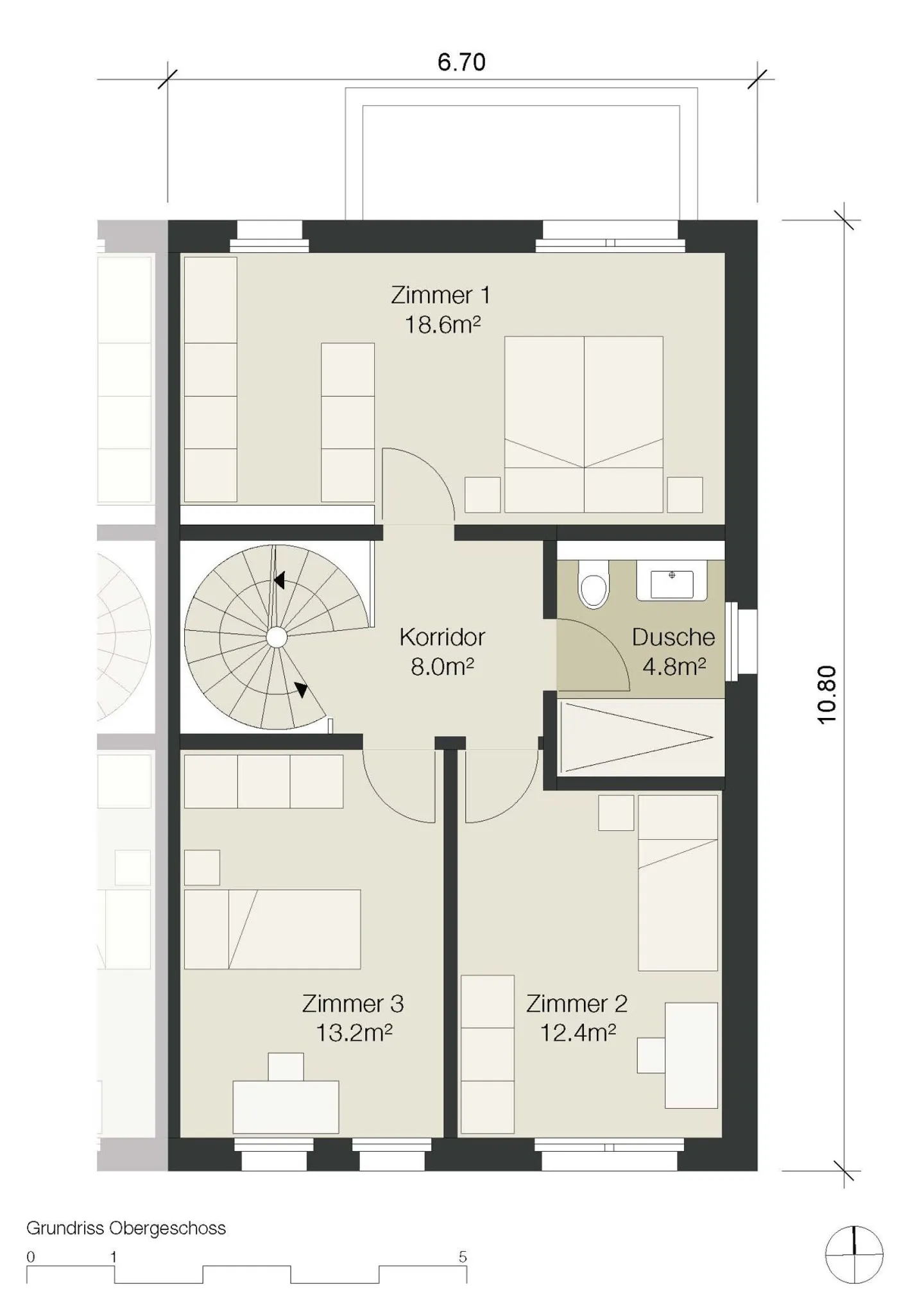 Vue panoramique - Nouvelle construction de 3 maisons individuelles jumelées à Neuenegg - Photo 8 sur 12