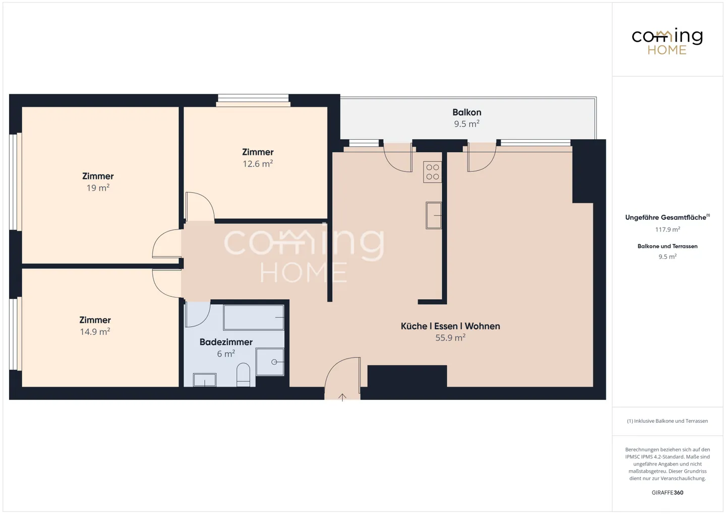 Modern 4.5-room apartment in Visp - central, sunny, and newly renovated - Photo 12 of 12