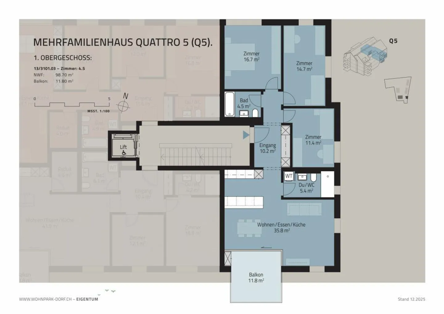 WOHNPARK DORF - Appartamento con giardino 3,5 locali - Foto 7 di 9