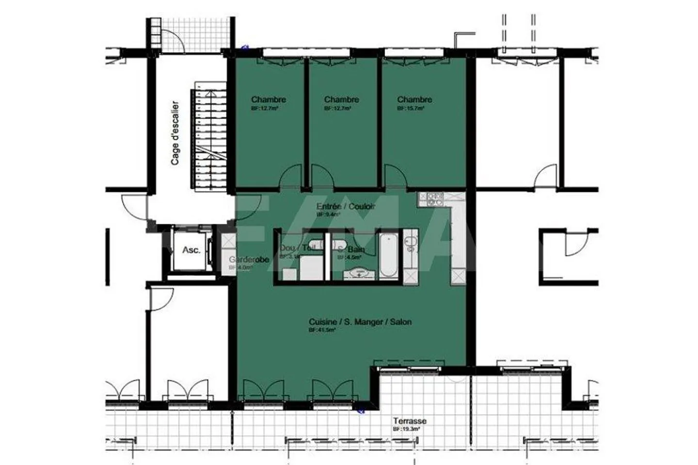 First rental: Magnificent new 4.5-room apartment with private garden! - Photo 10 of 12