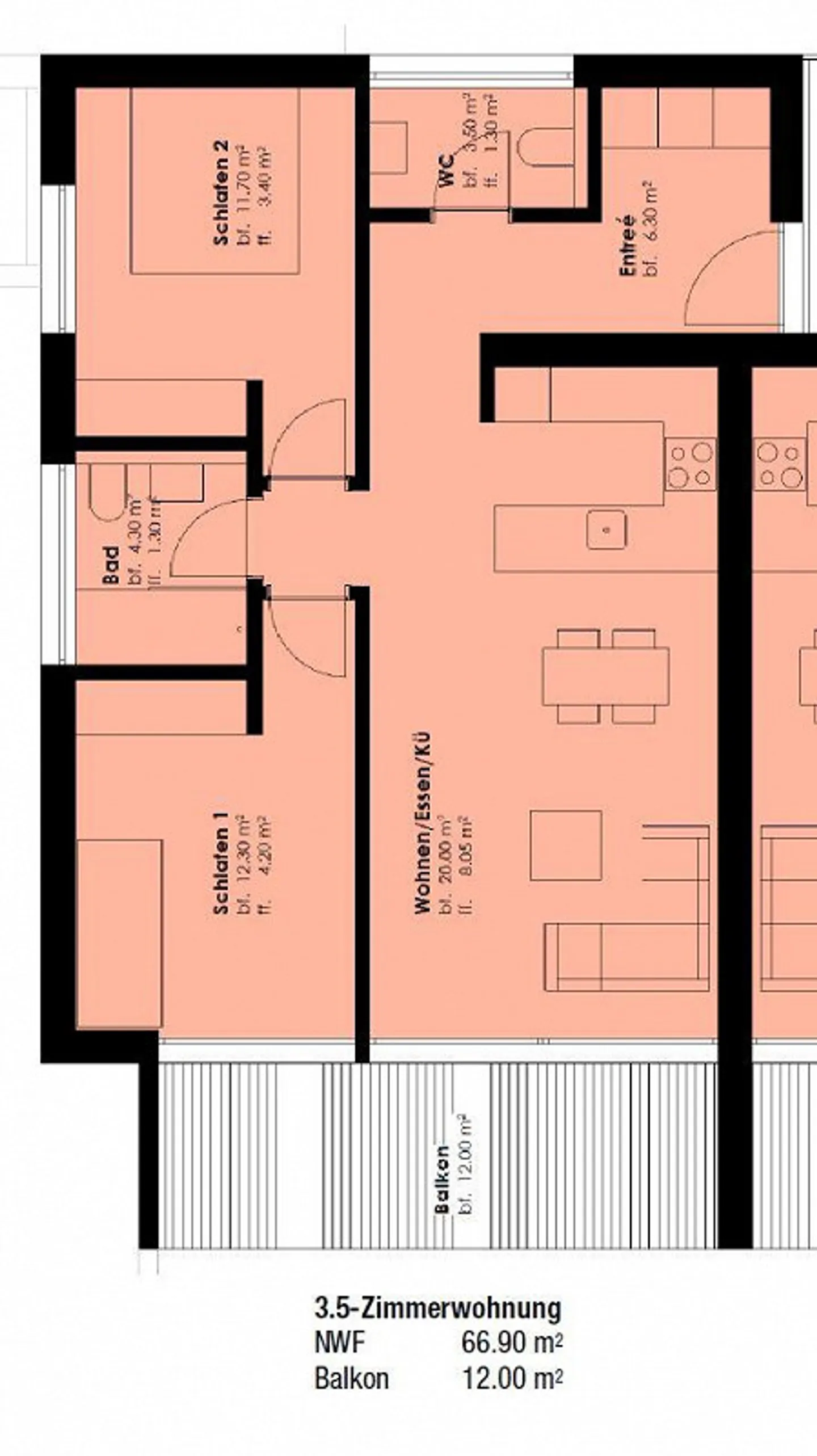 Helle und ruhige 3.5 Whg. mit eigener WM/TU, Lift und nachhaltiger WP - Foto 8 von 8