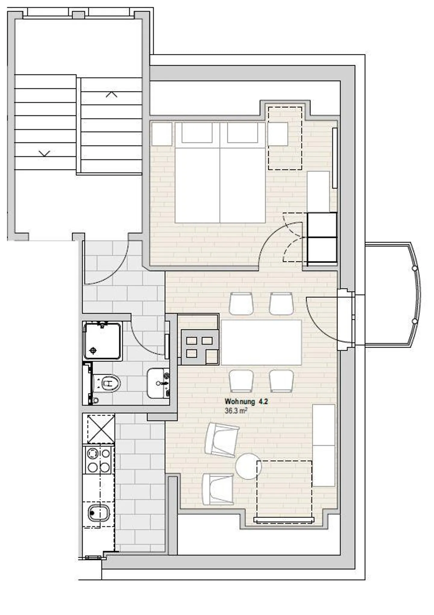 Moderne, möblierte Wohnung an bester Lage! - Foto 10 von 10