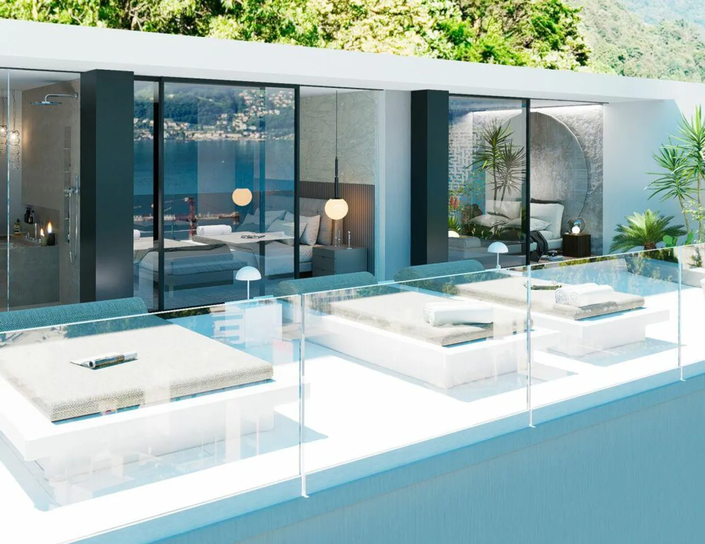 Penthouse de rêve avec vue sur le lac, bien-être et piscine - Photo 4 sur 11