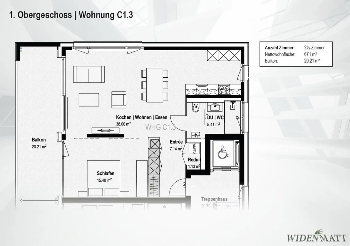 Appartement 2,5 pièces en style loft - Photo 11 sur 12