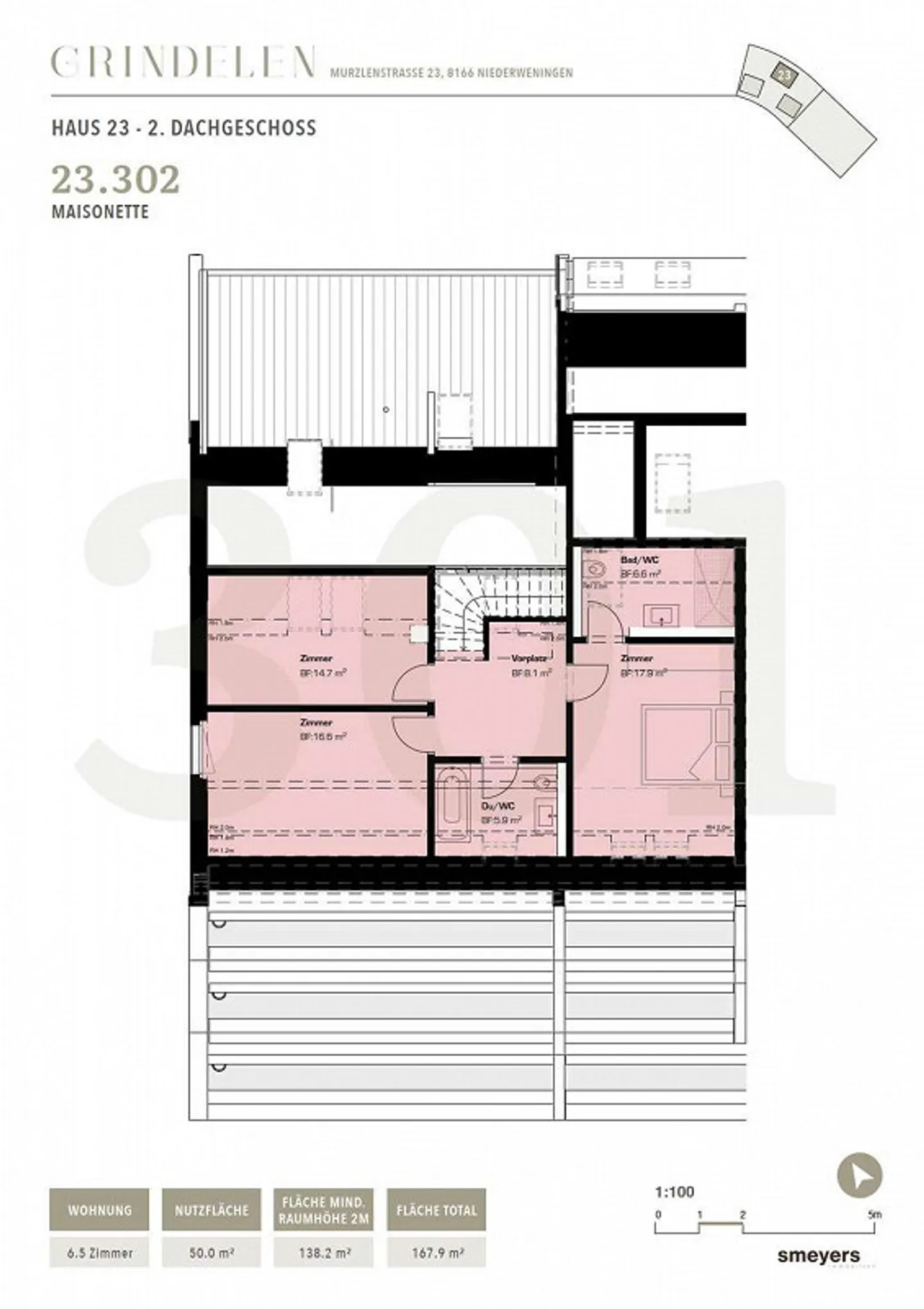 Appartement en duplex moderne et lumineux de 6,5 pièces avec une grande terrasse de 36,2 m² - Photo 25 sur 25