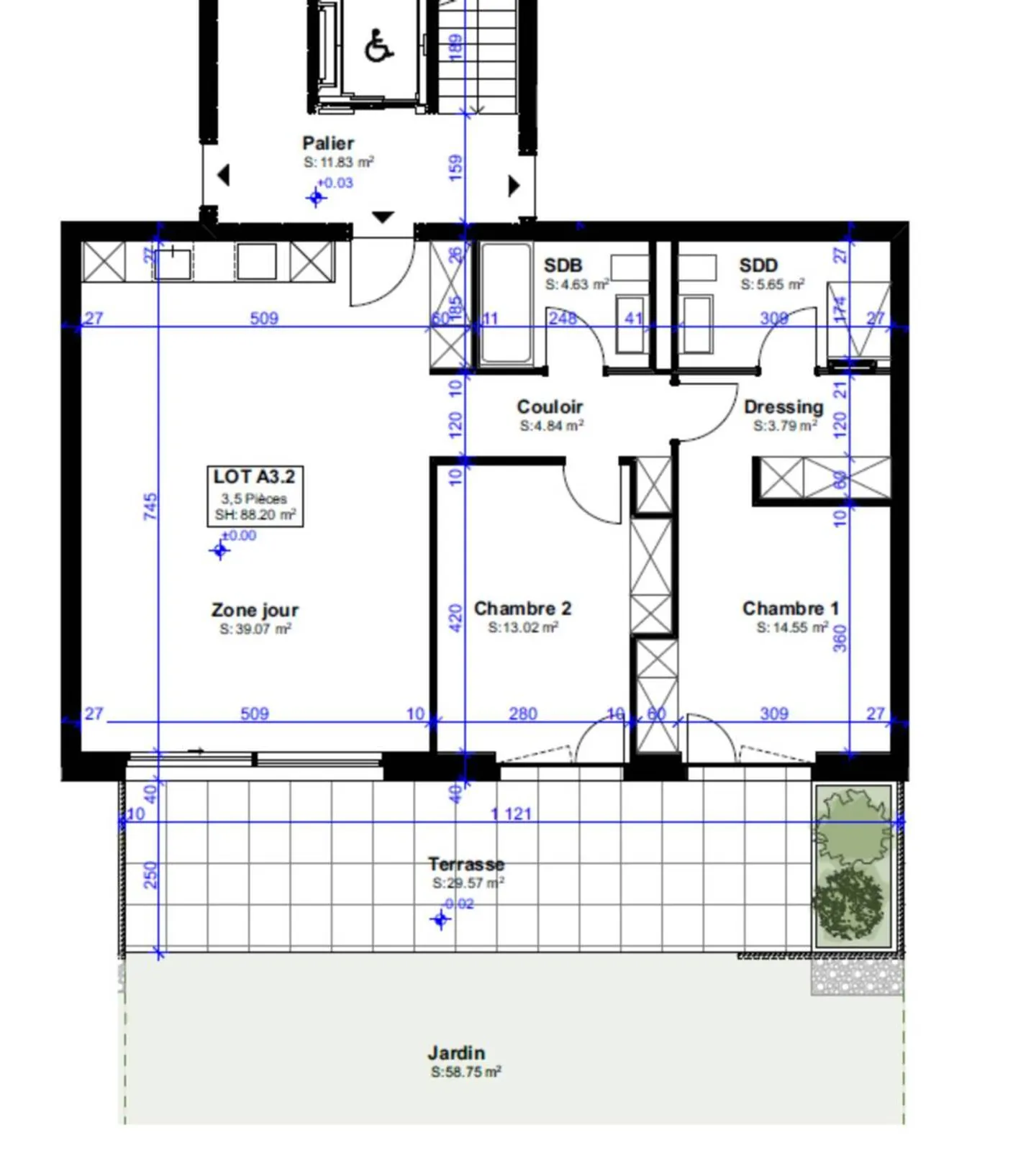 Elegant 3.5-room new building with terrace and private garden - Photo 2 of 4