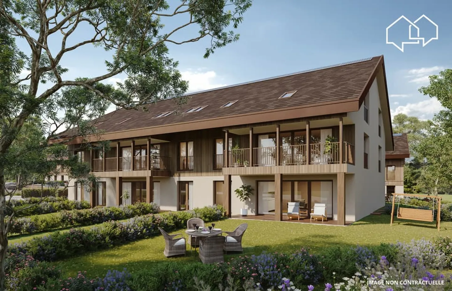 Appartement de 3.5 pièces au rez (bâtiment 4 - lot 1) - Photo 1 sur 11