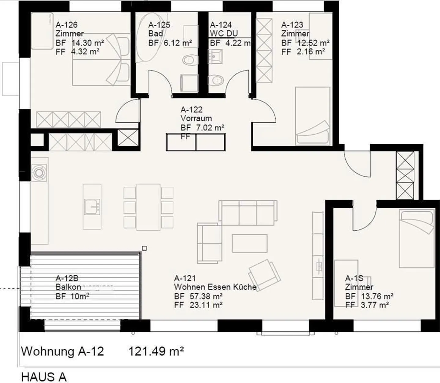 Appartamento nuovo di 4,5 locali - Foto 4 di 4