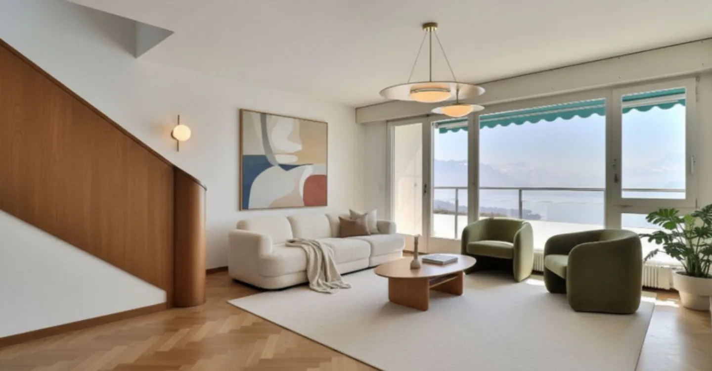 Duplex di 3,5 locali + ufficio con grande potenziale e vista mozzafiato - Foto 1 di 12