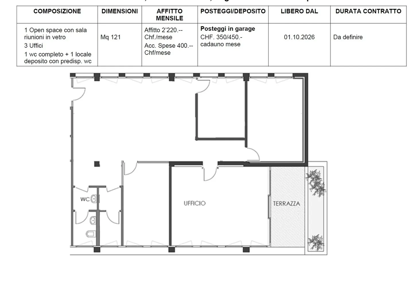 Helles Büro im Zentrum von Lugano - Foto 9 von 9