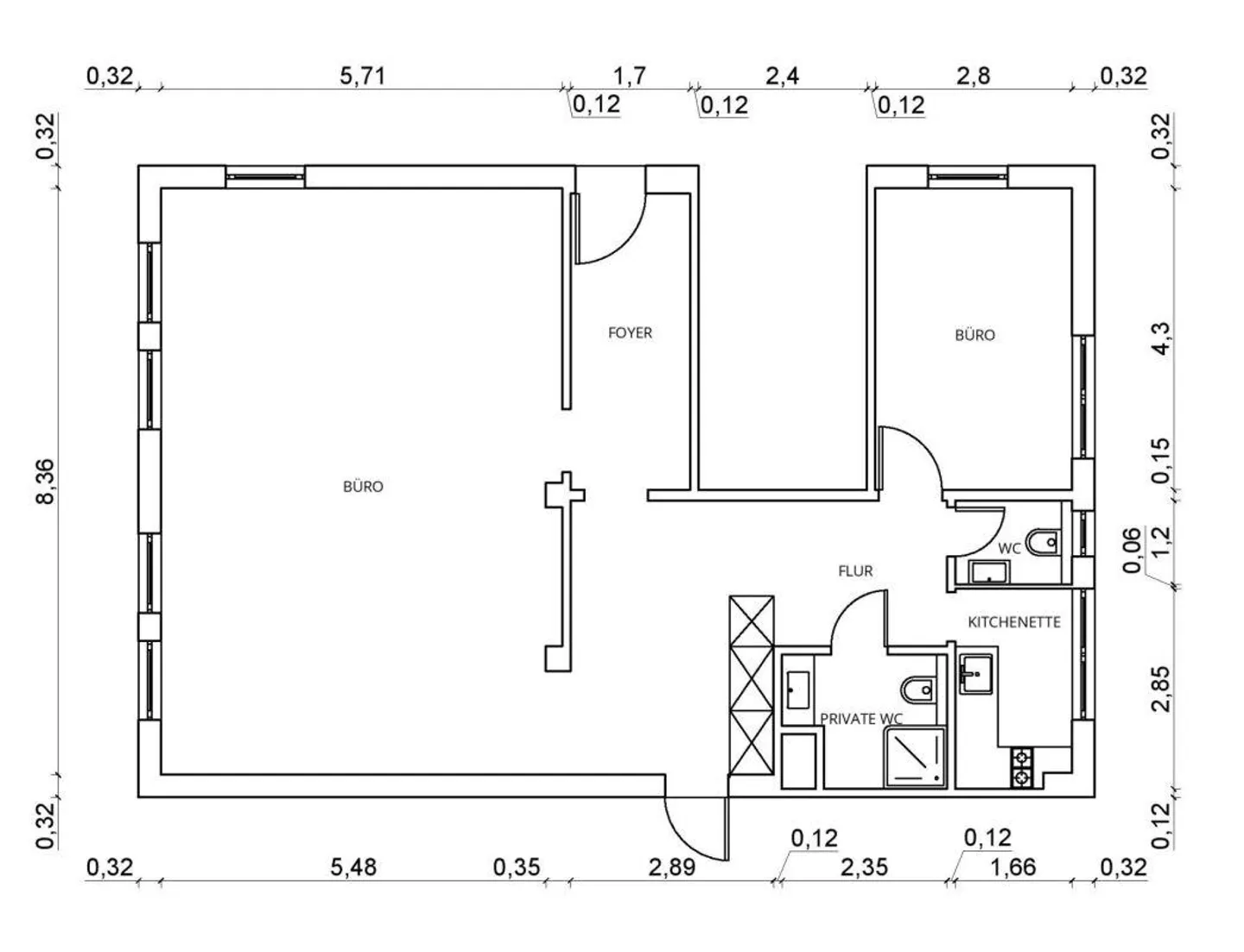 Bureau avec entrepôt dans un endroit calme sur Sandweg à Allschwil / Immeuble commercial Neweba - Photo 4 sur 14